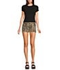 GB Raw Hem Leopard Micro Mini Skirt - Image 3