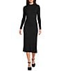 GB Rib Side Slit Midi Sweater Dress - Image 1