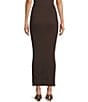 GB Ribbed Pull On Coordinating Maxi Skirt, Color:Java - Image 2