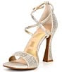 Color:Sand Gold - Image 4 - Royal-Tea Rhinestone Square Toe Dress Sandals