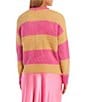 Color:Pink Multi - Image 2 - Rugby Stripe Crew Neck Sweater