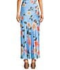 GB Satin Coordinating Floral Print Maxi Skirt - Image 2