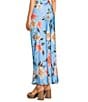 GB Satin Coordinating Floral Print Maxi Skirt - Image 4