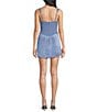 GB Satin Sweetheart Neck Corseted Drape Skirt Mini Dress - Image 5