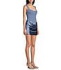 GB Satin Sweetheart Neck Corseted Drape Skirt Mini Dress - Image 6