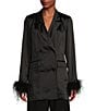 GB Satin Feather Blazer,Specials : American Fashion Style Bags On Sale