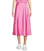 GB Satin Midi Skirt, Color:Fusion Pink - Image 1