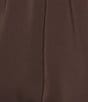 GB Satin Tie Front Lace Trim Shorts, Color:Brown - Image 4
