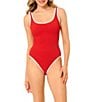 GB Scrunchie Textured Contrast Trim Classic Tank One Piece Swimsuit - Image 1
