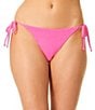 GB Scrunchie Textured Tie Side Hipster Swim Bottom - Image 1