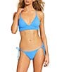 GB Scrunchie Textured Tie Side Hipster Swim Bottom, Color:Capri - Image 3