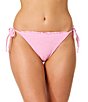 GB Seashell Jacquard Lettuce Edge Tie Side Hipster Swim Bottom - Image 1