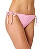 GB Seashell Jacquard Lettuce Edge Tie Side Hipster Swim Bottom - Image 3