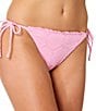 GB Seashell Jacquard Lettuce Edge Tie Side Hipster Swim Bottom - Image 4