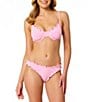GB Seashell Jacquard Lettuce Edge Underwire Bralette Swim Top & Classic Hipster Swim Bottom - Image 1