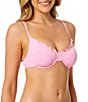 GB Seashell Jacquard Lettuce Edge Underwire Bralette Swim Top - Image 3