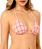 GB Seersucker Puff Classic Triangle Halter Swim Top - Image 3