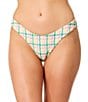 GB Seersucker Puff High Leg Scoop Hipster Swim Bottom - Image 1
