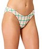 GB Seersucker Puff High Leg Scoop Hipster Swim Bottom - Image 3