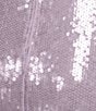 GB Sequin Back-Slit Midi Skirt, Color:Lilac - Image 4