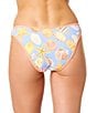 GB Shell Shock Scrunchie Textured Contrast Trim Triangle Halter Swim Top & High Leg Scoop Hipster Swim Bottom - Image 3