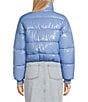 Color:Periwinkle - Image 2 - Shiny Puffer Coat