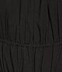 Color:Black - Image 3 - Short Sleeve Double Waist Babydoll Dress