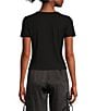 GB Short Sleeve Ribbed Knit Coordinating T-Shirt, Color:Black - Image 2