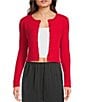 GB Shrunken Rib Cardigan, Color:Scarlet - Image 3