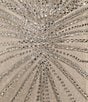 GB Sleeveless Scoop Neck Illusion Back Slit Hem Beaded Glitter Long Dress - Image 5