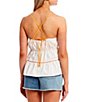 Color:White - Image 2 - Sleeveless Tie Back Tiered Poplin Top