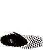 Color:Black/White - Image 5 - So-Retro Houndstooth Knit Platform Block Heel Booties