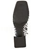 Color:Black/White - Image 6 - So-Retro Houndstooth Knit Platform Block Heel Booties