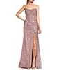 GB Social Allover Sequin Beaded Corset Dress, Color:Mauve - Image 1