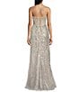 GB Social Allover Sequin Beaded Corset Dress, Color:Silver - Image 2