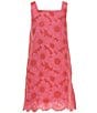 GB Social Big Girls Sleeveless Eyelet Shift Dress, Color:Hot Pink - Image 1