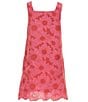 GB Social Big Girls Sleeveless Eyelet Shift Dress, Color:Hot Pink - Image 2