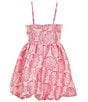 Color:Pink - Image 2 - Social Big Girls 7-16 Sleeveless Floral Bubble Hem Dress