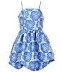 GB Social Big Girls Sleeveless Floral Bubble Hem Dress, Color:Cornflower Blue - Image 1