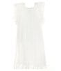 Color:White - Image 1 - Social Big Girls 7-16 Sleeveless Plisse Ruffle Dress