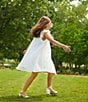 Color:White - Image 6 - Social Big Girls 7-16 Sleeveless Plisse Ruffle Dress