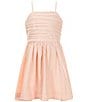 Color:Light Pink - Image 1 - Social Big Girls 7-16 Sleeveless Ruched Bodice Dress