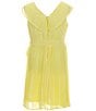 Color:Bright Yellow - Image 2 - Social Big Girls 7-16 Sleeveless V-Neck Ruffle Dress
