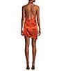 GB Social Cowl Halter Neck Satin Mini Dress, Color:Cinnamon - Image 2
