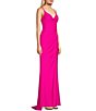 GB Social Jersey Ruched Lace-Up Back Long Dress - Image 3