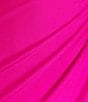 Color:Magenta - Image 4 - Social Jersey Ruched Lace-Up Back Long Dress