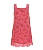 GB Social Little Girls Sleeveless Eyelet Shift Dress, Color:Hot Pink - Image 2