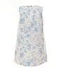 GB Social Little Girls 2-6X Sleeveless Trapeze Overlay Dress, Color:Ivory Blue - Image 2
