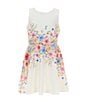 GB Social Little Girls Floral Fit and Flare Dress, Color:Magenta Multi - Image 1