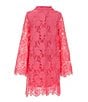 GB Social Little Girls 2T-6X Family Matching Three Quarter Sleeve Eyelet Caftan Dress, Color:Hot Pink - Image 2